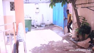 The photographer and his model caught in a photo session fucking copiously with his big and long cock in public