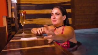 Celia Lora with very big tits in the pool