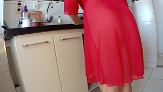 Fucking My Unfaithful Step Mother in The Kitchen Early Morning - 2 image