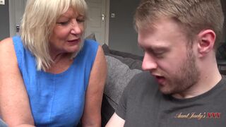 AuntJudysXXX - Busty 61yo Mature Cougar Mrs. Amy Brings Home a Stud From the Club - 2 image