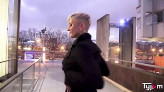 Extremly stunning short blonde Tanya Virago visit Paris for a good hard fuck - 1 image