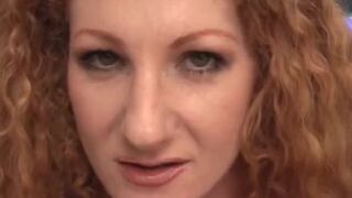 Red haired slut give a blowjob to a cock - 8 image