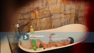 Amateur Tattooed Milf Fingers Tight Pussy In Bathtub and Squirts - Francesca Valentine