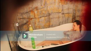 Amateur Tattooed Milf Fingers Tight Pussy In Bathtub and Squirts - Francesca Valentine