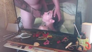 I suck a guy in front of a porn movie - 4 image
