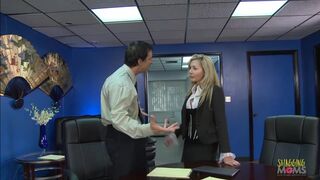 Beautiful blonde milf with big tits lets her boss fuck her in the office - 2 image