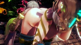 ELF WARRIOR LICKED PUSSY OF THE QUEEN FOREST | 3D Hentai - 9 image