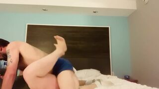 Amateur BBW Wife Fucks Husband in Hotel Room has Uncontrollable Orgasms - 4 image