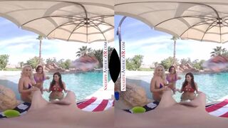 Naughty America VR - Pool Party turns into hot foursome on Memorial Day - 4 image