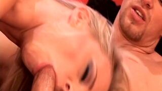 Dirty blond hooker gets fucked in both holes and her face creamed - 5 image