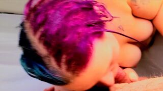 Milf Chokes On cock and swallow whole load - 9 image