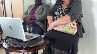 Business Collision Turned Into Afro Cock Oral-Sex By Excited Sex SSBBW Blond Mother I'd Like To Fuck Secretary, Boss Eating Cunt In Office (Large Spunk Flow On Mangos) Large Load - 4 image