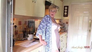 AuntJudysXXX - 58yo Busty Mature Housewife Molly Sucks your Cock in the Kitchen (POV) - 2 image