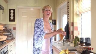 AuntJudysXXX - 58yo Busty Mature Housewife Molly Sucks your Cock in the Kitchen (POV) - 5 image