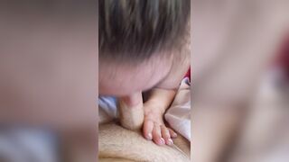 Wife sucks a big dick while the husband is at work and swallows every drop - 2 image