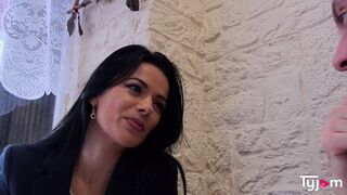 Hot milf Shalina Devine fucked hard in the ass by a french cock - 1 image