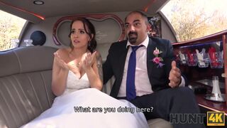HUNT4K. Excited girl in wedding dress fools around not with future hubby - 3 image