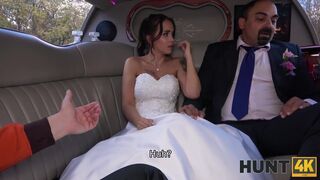 HUNT4K. Excited girl in wedding dress fools around not with future hubby - 6 image