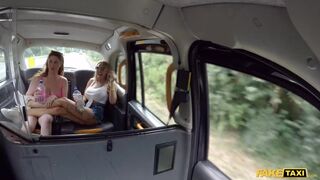 Fake Taxi Real Outdoor Rough Sex Threesome with British MILFS - 4 image