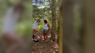 Horny milf gets fucked while on a hike in the woods - 7 image