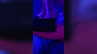 Goddess slutty ex fucks him so good while others watch on webcam until creampie - 3 image