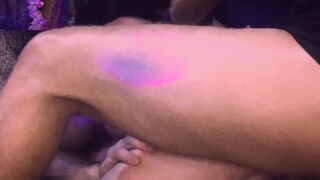 Tiny Hotwife gets Shared. Hubby and DL Stranger hold her down & pound her little tight ass !