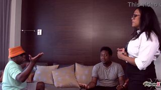 Maxine X, Jack Blaque & Rico Shades In A DP & Threesome Session!