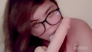 Amateur Cute Filipina Ms Emma Sucks a Big Dildo, Who wants to go next? - Awesome Solo Blowjob - 8 image