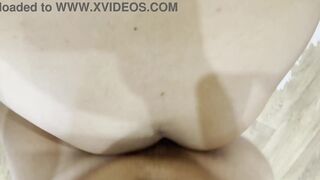 MILF cums on big tits