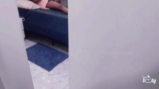 My Sexy Stepmom Squirted Alone When I Secretly Watched Her and finally fucked with Her and Cum on ass