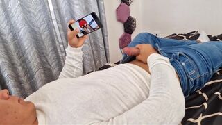 My stepmom catches me masturbating with her photos. Unexpected ending - 4 image