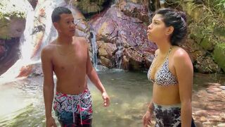 Unknown Latina girl is fucked in the woods while she is lost