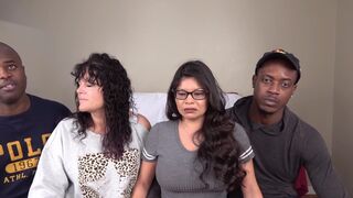 Casting Desperate Amateurs Crimson Hollee Misty Isabella having their tight pussies banged rough