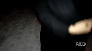 I picked up a beautiful prostitute with big tits on the street in winter. BDSM - 7 image