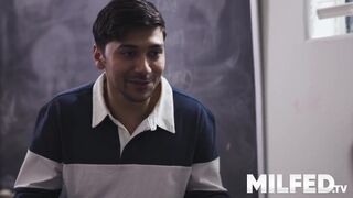 MILF Teacher Seduces her Youthful Student