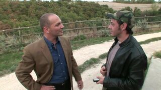 Beautiful Sexy Redhead MILF with Huge Tits Gives a Blowjob to a Big Italian Cock That Cums in Her Mouth