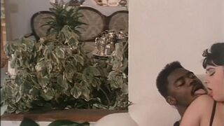 Moana Pozzi and Another Slut with Hairy Pussy Fucked and Cummed in Mouth by Big Cocks