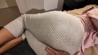 Milf breaks condom to get creampie