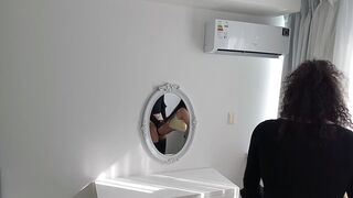 Big cock t,r,v fucks me with my thong on and barefoot, busty and big ass Latina brunette - 7 image