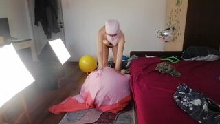 Amateur wife crazy dance in the house naked. Hot wife cuts off her clothes. - 11 image