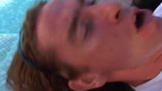 Big boobed Blonde French MILF enjoys outdoor threesome - 8 image