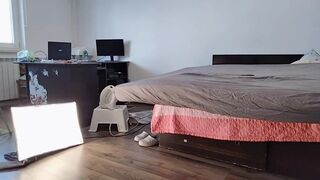 Sexy Latina Having Fun Trying on Clothes and Cutting Them. - 2 image