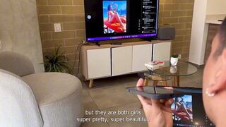 Watch Carla Morelli & Naty Delgado's massive tits bounce as they ride a huge cock POV style