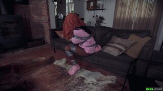 Mila Amora gags on Jeff Gag's tape while he ties her up - 2 image