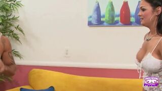 Slave Jeremy gets a job as a pornstar after Angelina Valentine's late night interview - 1 image