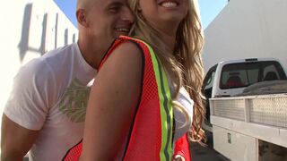 Watch Cayden Moore's shaved pussy get licked & fucked by Derrick Pierce's huge cock in sexy lingerie - 3 image