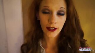 Cassie's first ever audition: Deepthroating, face fucking & swallowing cum - 3 image