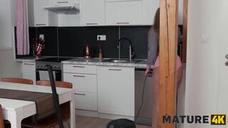 Watch Mikaya Sweet's massive natural tits and tight pussy help Rico Perico become a man - virgin boy action! - 4 image