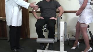 Stepmom Phoenix Marie gives a rough handjob to the doctor and gets her tight ass drilled deep