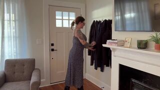Watch Carrie Capri's juicy pussy bounce while she pleasures herself with a massive dildo - 1 image